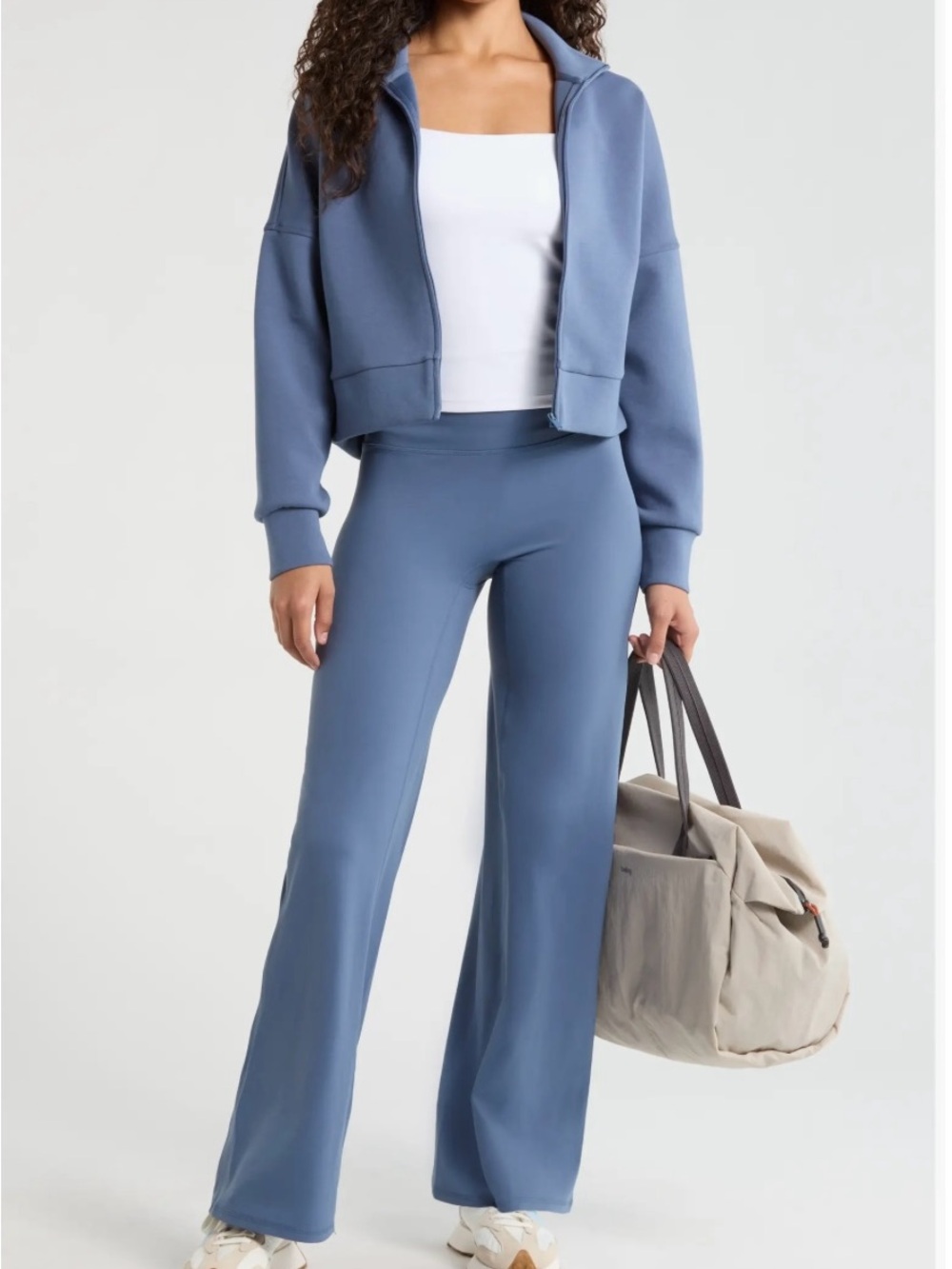 Women's Wide-Leg Pants & Zip Jacket Set